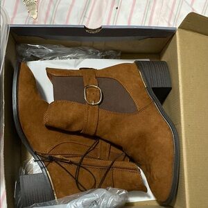Brown Suede Ankle Boots